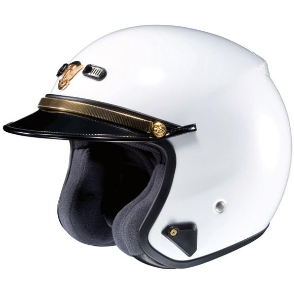 Shoei RJ Platinum-LE Solid White Police Helmet