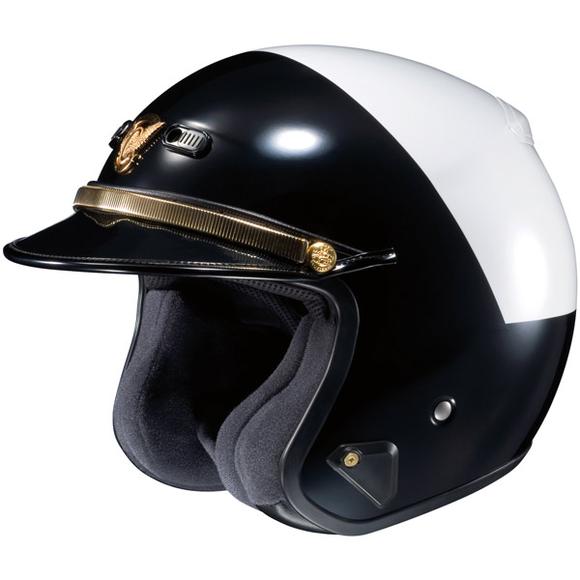 Shoei RJ Platinum-LE High Rise Black/White Police Helmet