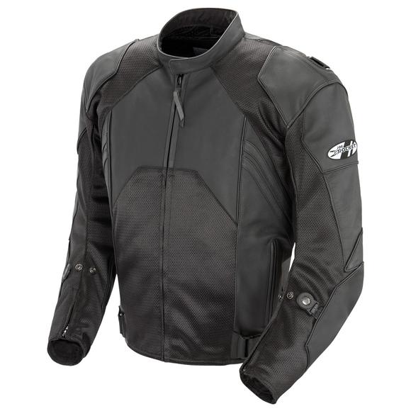 Joe Rocket 'Radar' Mens Black Leather Motorcycle Jacket