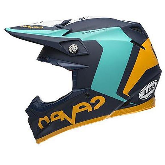 Bell Moto-9 Flex Seven Rogue Navy/Aqua Motocross Helmet
