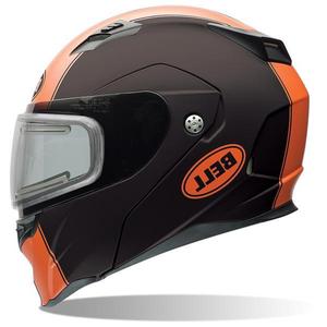 Bell Revolver Evo Rally Matte Orange Modular Snowmobile Helmet with Electric Shield