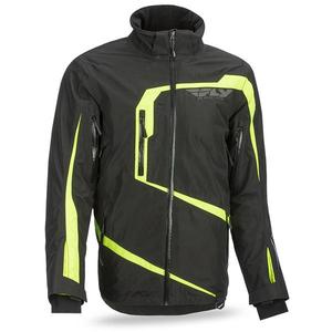 Fly Racing Carbon Men's Black/Hi-Viz Yellow Snowmobile Jacket