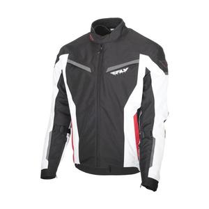 Fly Racing Strata Men's Black/White/Red Mesh/Textile Jacket